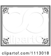 Poster, Art Print Of Black Ornate Frame With White Copyspace 1