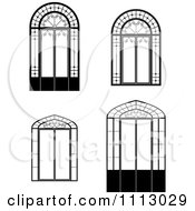 Poster, Art Print Of Black And White Windows And Doors