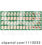 Poster, Art Print Of Full Deck Of Playing Cards On Green