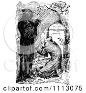 Clipart Ebenezer Scrooge Being Visited By The Ghost Of Christmas Yet To Come Royalty Free Vector Illustration by Prawny Vintage