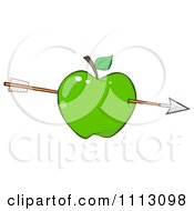 Poster, Art Print Of Arrow Through A Green Apple