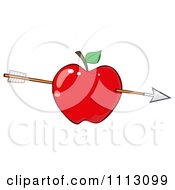 Poster, Art Print Of Arrow Through A Red Apple