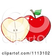Poster, Art Print Of Halved Red Apple