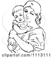 Poster, Art Print Of Vintage Black And White Mother Holding Her Baby