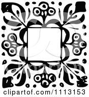 Poster, Art Print Of Vintage Black And White Floral Frame