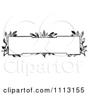 Black And White Vintage Frame With Vines