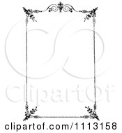 Clipart Black And White Ornate Vintage Frame Royalty Free Vector Illustration