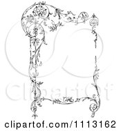 Clipart Black And White Ornate Vintage Floral Frame Royalty Free Vector Illustration