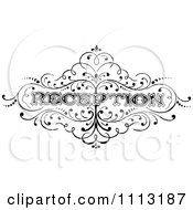 Clipart Vintage Black And White Reception Text Royalty Free Vector Illustration by Prawny Vintage