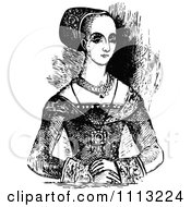 Poster, Art Print Of Vintage Black And White Elizabethan Lady
