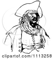 Poster, Art Print Of Vintage Black And White Male Pirate 1