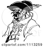 Poster, Art Print Of Vintage Black And White Male Pirate 2