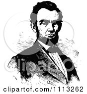 Vintage Black And White Portrait Of Abraham Lincoln