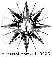 Clipart Vintage Compass Royalty Free Vector Illustration