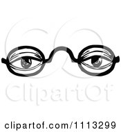 Clipart Black And White Glasses With Eyes Royalty Free Vector Illustration by Prawny Vintage