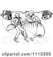 Poster, Art Print Of Vintage Black And White Couple Dancing Under Bells