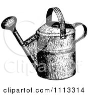 Poster, Art Print Of Vintage Black And White Watering Can