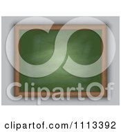 Clipart 3d Framed Chalk Board On Gray Royalty Free Vector Illustration