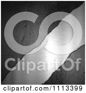 Clipart 3d Brushed Metal Through Cement Royalty Free CGI Illustration