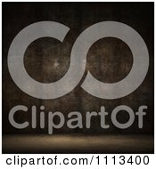 Clipart 3d Dark Interior With A Cement Wall Royalty Free CGI Illustration