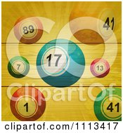 Poster, Art Print Of Bingo Balls And Rays On Wood Planks