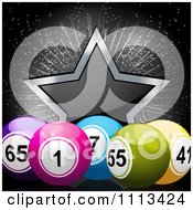 3d Bingo Balls And A Star Over Black