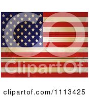 Poster, Art Print Of American Flag On Distressed Wood Planks