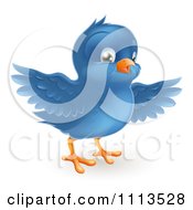 Poster, Art Print Of Cute Bluebird With Open Wings