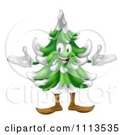 Poster, Art Print Of Happy Christmas Or Evergreen Tree Mascot