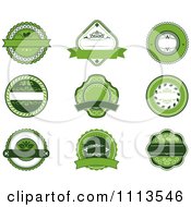 Clipart Green Organic Natural Labels Royalty Free Vector Illustration