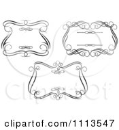 Clipart Ornate Black And White Swirl Frames 2 Royalty Free Vector Illustration