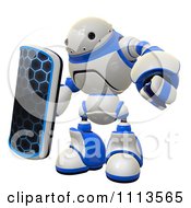 Poster, Art Print Of 3d Rogi Robot With A Shield