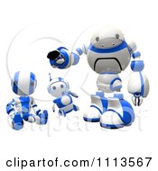 3d Blueberry Ao Maru And Rogi Robots Hanging Out