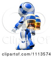 Poster, Art Print Of 3d Ao Maru Robot With A Jet Pack