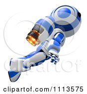 Poster, Art Print Of 3d Ao Maru Robot Flying With A Jet Pack 1