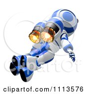 Poster, Art Print Of 3d Ao Maru Robot Flying With A Jet Pack 2
