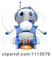Poster, Art Print Of 3d Blueberry Rocket Robot