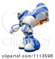 Poster, Art Print Of 3d Rogi Robot With A Jet Pack 1
