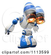 Poster, Art Print Of 3d Rogi Robot With A Jet Pack 2