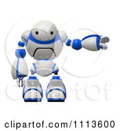 Poster, Art Print Of 3d Rogi Robot Facing Pointing Right