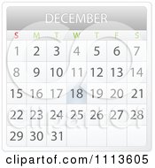 Poster, Art Print Of December Month Calendar