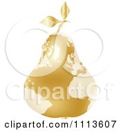 Clipart Gold Map Pear With A Dew Drop Royalty Free Vector Illustration by Andrei Marincas #COLLC1113607-0167
