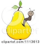 Poster, Art Print Of Worm In A Yellow Pear