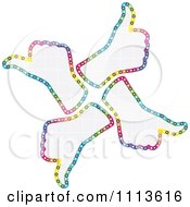Clipart Circle Of Four Colorful Thumb Up Hands With Grid Patterns Royalty Free Vector Illustration by Andrei Marincas