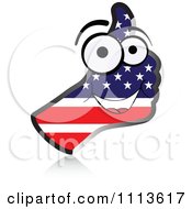 Clipart American Flag Hand Thumb Up Royalty Free Vector Illustration