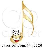 Poster, Art Print Of Happy Gold Music Note