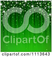 Clipart Background Of Sparkles And Green Streaks Royalty Free Vector Illustration