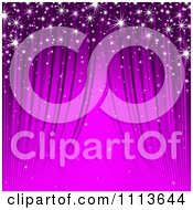 Poster, Art Print Of Background Of Sparkles And Purple Streaks