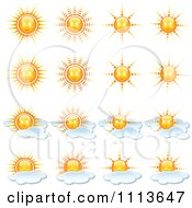 Clipart Sun And Weather Icons Royalty Free Vector Illustration by dero