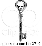 Clipart Vintage Black And White Skull Skeleton Key Royalty Free Vector Illustration by Prawny Vintage